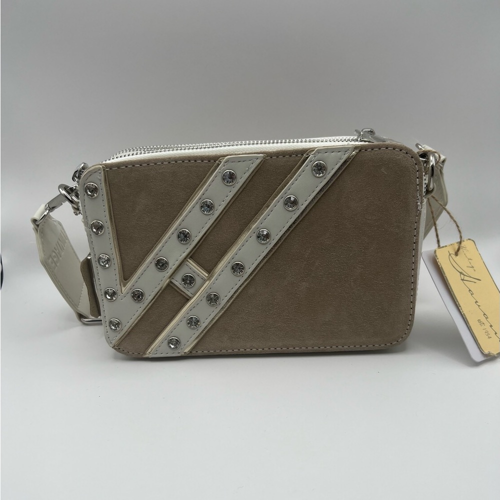 Vintage Havana Tan and White Crossbody Bag